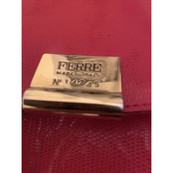 Y2K Rare FERRE MADE IN ITALY NO 14745 RED POCKETBOOK Ex COND Rare - Picture 8 of 10